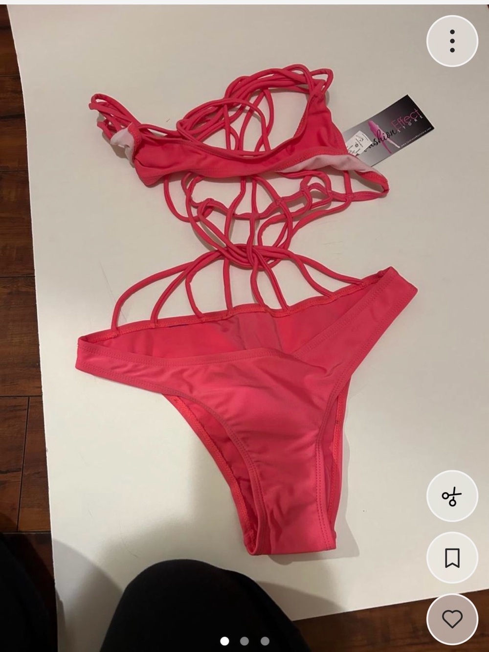 Women's Strappy One-Piece Swimsuit - Pink